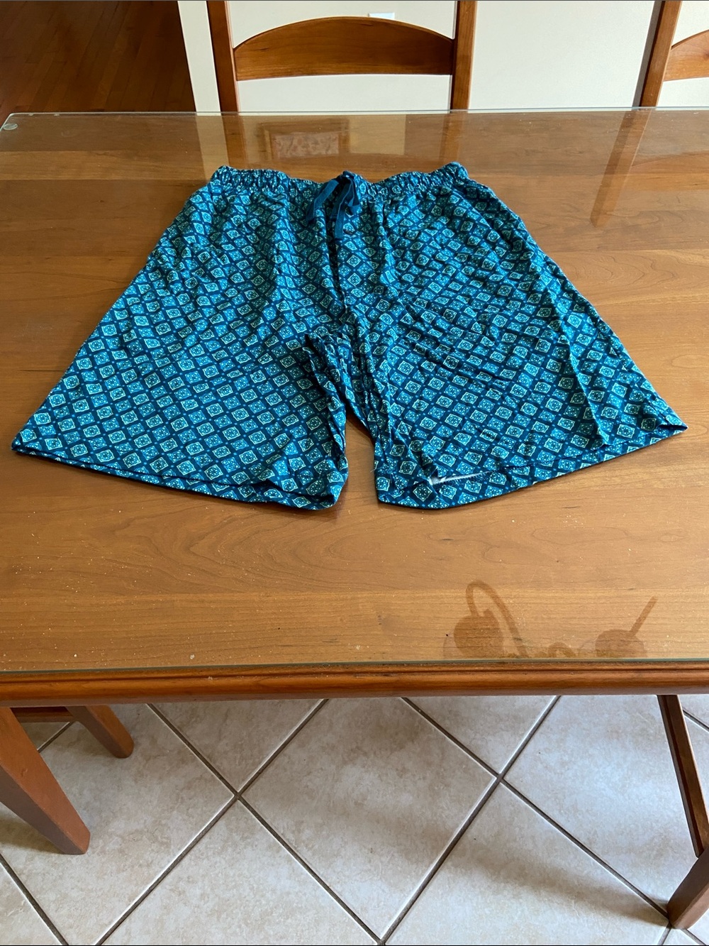 Stafford Teal Patterned Sleep Shorts. Cotton/ Poly Blend. NWOT. Size Men’s Small
